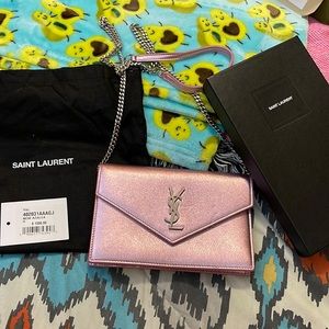 YSL Pink Envelope Bag Like New